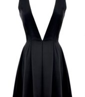 photo Sultry Plunging Neckline Backless Mini Dress by OASAP, color Black - Image 4