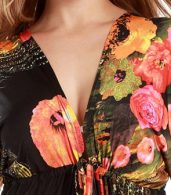 photo Summer V-Neck Short Sleeve Floral Boho Print Maxi Dress by OASAP - Image 9