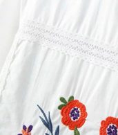 photo Sweet Floral Embroidery Print Mock Neck Shift Dress by OASAP, color Multi - Image 8