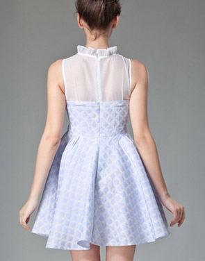 photo Sweet Flouncing Neckline Chiffon A-line Dress by OASAP - Image 2