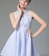 photo Sweet Flouncing Neckline Chiffon A-line Dress by OASAP - Image 15