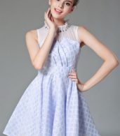 photo Sweet Flouncing Neckline Chiffon A-line Dress by OASAP - Image 1