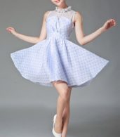 photo Sweet Flouncing Neckline Chiffon A-line Dress by OASAP - Image 4