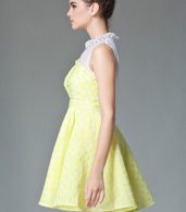 photo Sweet Flouncing Neckline Chiffon A-line Dress by OASAP - Image 7