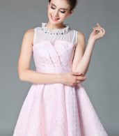 photo Sweet Flouncing Neckline Chiffon A-line Dress by OASAP - Image 8