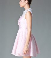 photo Sweet Flouncing Neckline Chiffon A-line Dress by OASAP - Image 10