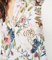 photo V-Neck Long Sleeve Floral Print High Low Slit Dress by OASAP, color Multi - Image 6