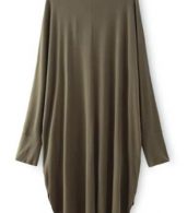 photo V-Neck Long Sleeve Loose Fit High Low Dress by OASAP - Image 2