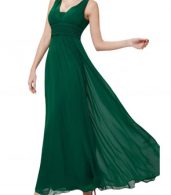 photo V-Neck Open Back High Waist Maxi Cocktail Dress by OASAP - Image 1