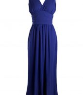 photo V-Neck Open Back High Waist Maxi Cocktail Dress by OASAP - Image 3