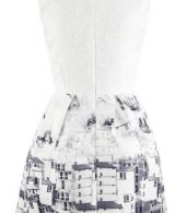 photo Vintage Butterfly Printing A-line Dress by OASAP, color Grey White - Image 2