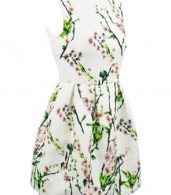 photo Vintage Floral Print Round Neck Sleeveless Dress by OASAP, color Multi - Image 2
