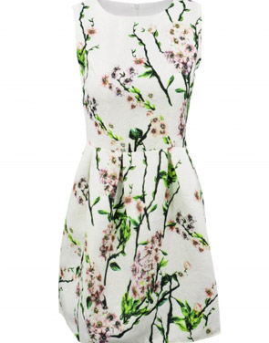 photo Vintage Floral Print Round Neck Sleeveless Dress by OASAP, color Multi - Image 1