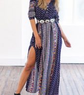 photo Vintage Geo Printed Maxi Dress by OASAP, color Multi - Image 4