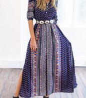 photo Vintage Geo Printed Maxi Dress by OASAP, color Multi - Image 6