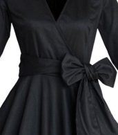 photo Vintage Hepburn Style Bow Belt Dress by OASAP - Image 9