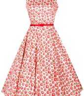 photo Vintage Strawberry Print Sleeveless A-line Dress by OASAP, color Multi - Image 6
