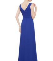 photo Womens Sleeveless Floor Length Sapphire Blue Evening Dress by OASAP, color Royal Blue - Image 2