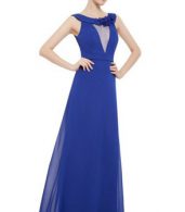 photo Womens Sleeveless Floor Length Sapphire Blue Evening Dress by OASAP, color Royal Blue - Image 1