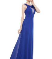 photo Womens Sleeveless Floor Length Sapphire Blue Evening Dress by OASAP, color Royal Blue - Image 4