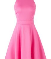 photo Zip Back Skater Dress with Buckle Straps by OASAP, color Fuchsia - Image 7
