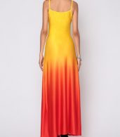 photo Gradient Sparkling Spaghetti Strap Maxi Dress by FashionMia, color Yellow - Image 4