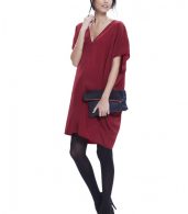 photo The Slouch Dress by Hatch Collection, color Red Cabernet - Image 1