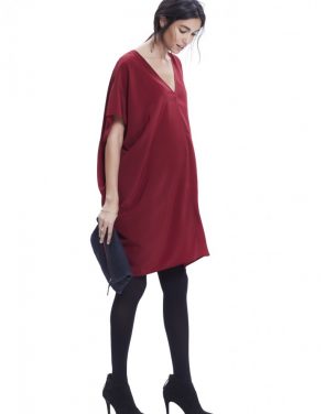 photo The Slouch Dress by Hatch Collection, color Red Cabernet - Image 5