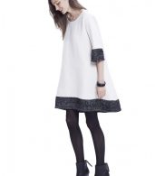photo The Daniella Dress by Hatch Collection, color Ivory Black Boucle - Image 1