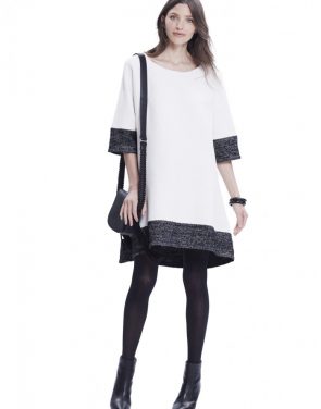photo The Daniella Dress by Hatch Collection, color Ivory Black Boucle - Image 6