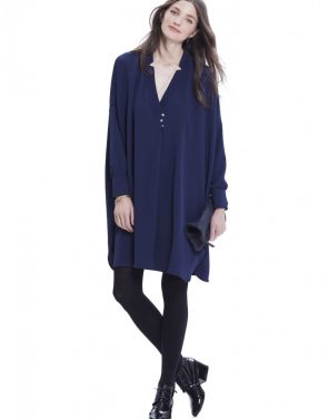 photo The Yves Tunic Dress by Hatch Collection, color Navy - Image 1