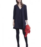 photo The Day-To-Night Dress by Hatch Collection, color Navy Pinstripe - Image 3