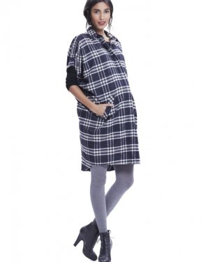 photo The Buttondown Dress by Hatch Collection, Black White Plaid - Image 3