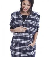 photo The Buttondown Dress by Hatch Collection, Black White Plaid - Image 8