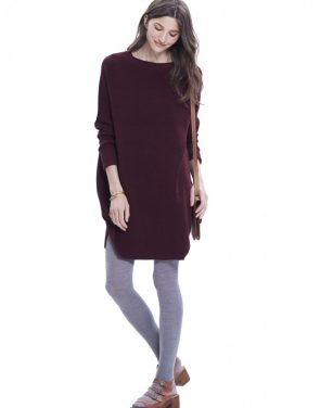 photo The Waffle Crew Dress by Hatch Collection, color Red Wine - Image 2