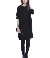 photo The Waffle Crew Dress by Hatch Collection, color Black - Image 3