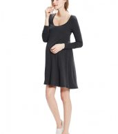 photo The Longsleeve A-Line Dress by Hatch Collection, color Charcoal - Image 6