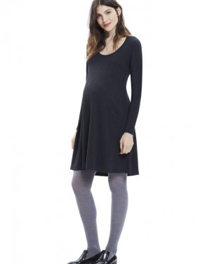 photo The Longsleeve A-Line Dress by Hatch Collection, color Charcoal - Image 7