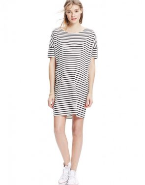 photo The Afternoon Dress by Hatch Collection, color Black Ivory Stripe - Image 5