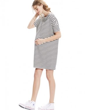 photo The Afternoon Dress by Hatch Collection, color Black Ivory Stripe - Image 6