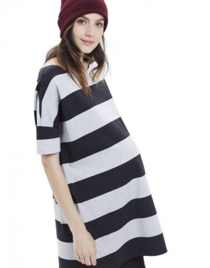 photo The Afternoon Dress by Hatch Collection, color Charcoal Light Grey Stripe - Image 9