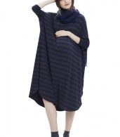 photo The Jersey Drape Dress by Hatch Collection, color Charcoal Navy - Image 2