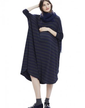 photo The Jersey Drape Dress by Hatch Collection, color Charcoal Navy - Image 2