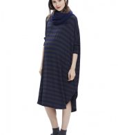 photo The Jersey Drape Dress by Hatch Collection, color Charcoal Navy - Image 1