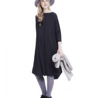photo The Jersey Drape Dress by Hatch Collection, color Charcoal - Image 3
