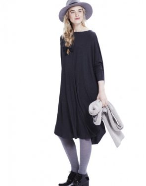 photo The Jersey Drape Dress by Hatch Collection, color Charcoal - Image 3