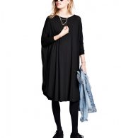 photo The Jersey Drape Dress by Hatch Collection, color Black - Image 4