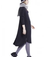 photo The Jersey Drape Dress by Hatch Collection, color Charcoal - Image 5
