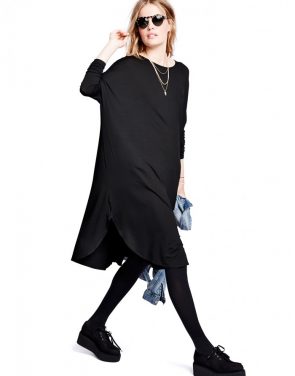 photo The Jersey Drape Dress by Hatch Collection, color Black - Image 8