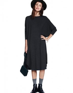 photo The Jersey Drape Dress by Hatch Collection, color Charcoal - Image 9